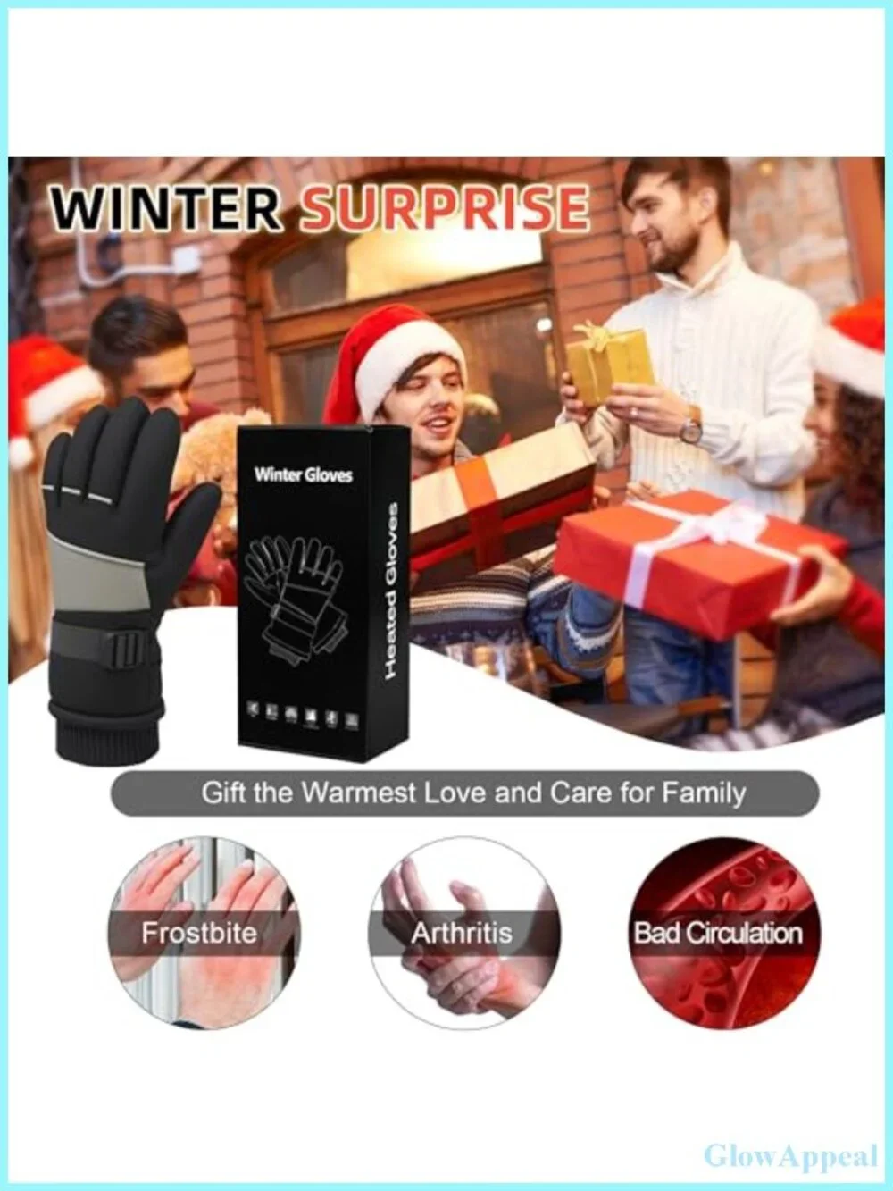 Winter Waterproof Ski Snow Warm Gloves with Touchscreen Fingers for Outdoor